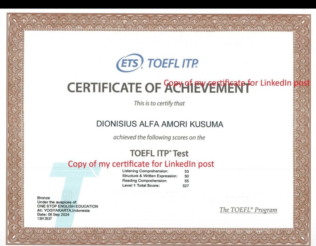 Buy TOEFL Certificate without exams